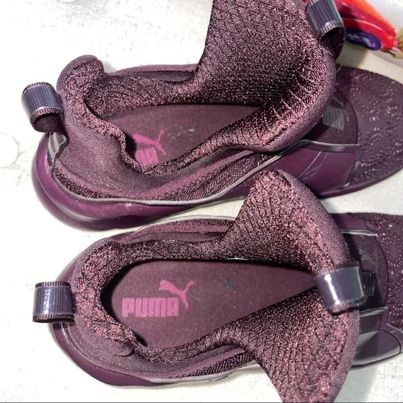 Puma Burgundy Fierce Krm High Top Sneakers Size 8 Excellent Condition - Picture 6 of 9